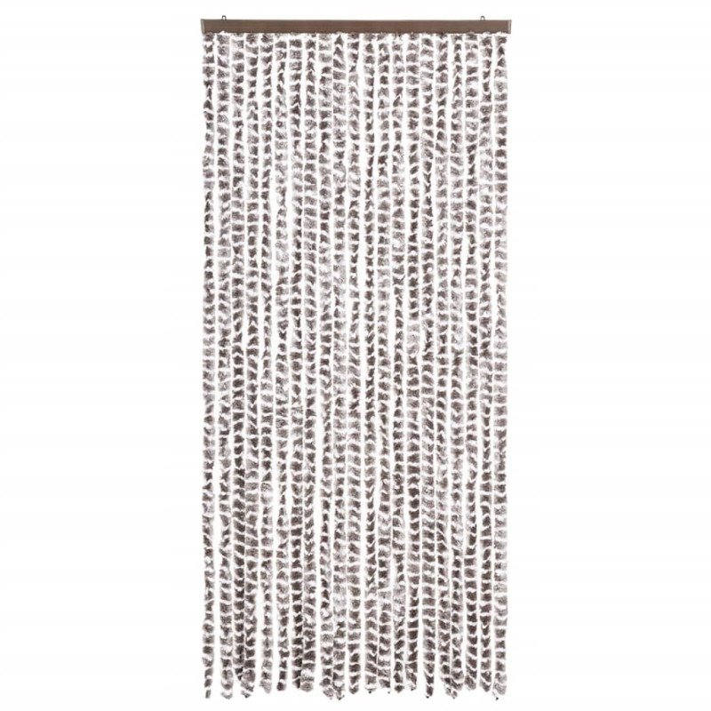 vidaXL Záves proti hmyzu, sivohnedý a biely 90x220 cm, ženilka