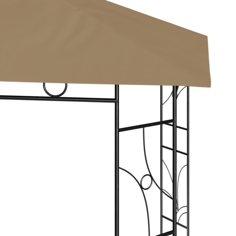 vidaXL Altánok 3x3x2,7 m sivohnedý 160 g/m²