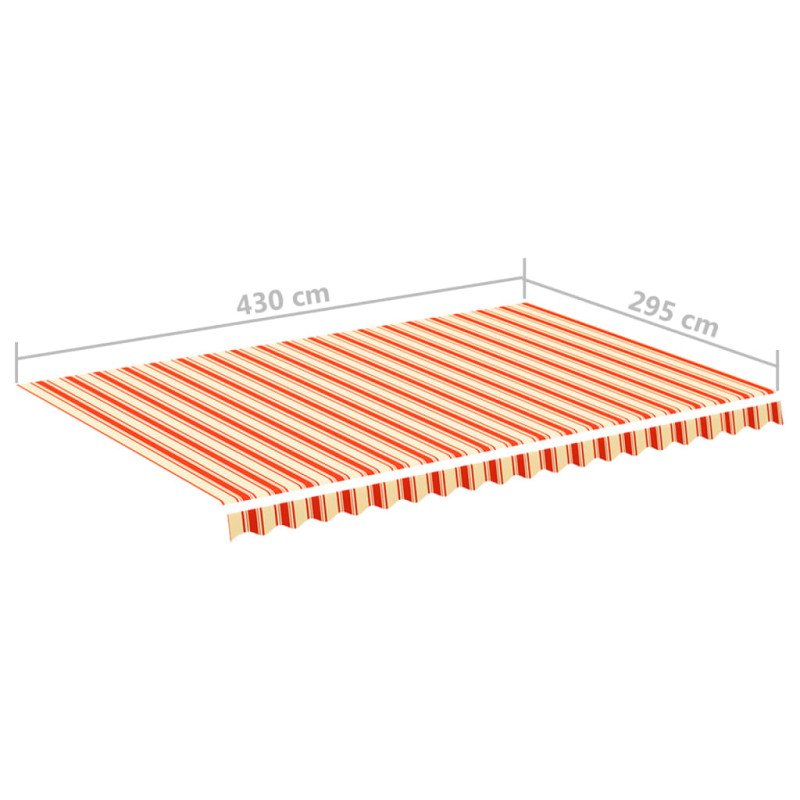 vidaXL Náhradná látka na markízu žlto-oranžová 4,5x3 m