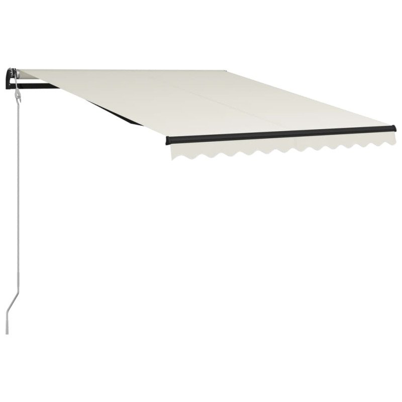 vidaXL Automaticky zaťahovacia markíza 300x250 cm krémová