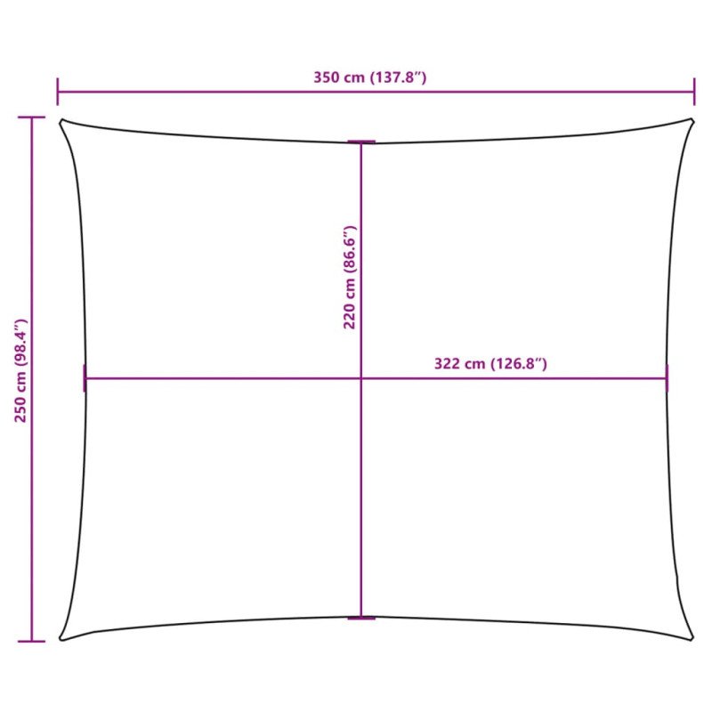 vidaXL Tieniaca plachta, oxford, obdĺžniková 2,5x3,5 m, sivohnedá