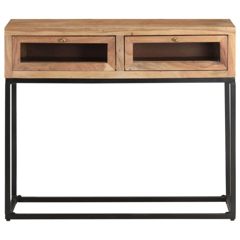 vidaXL Konzolový stolík 90x35x76 cm akáciový masív 