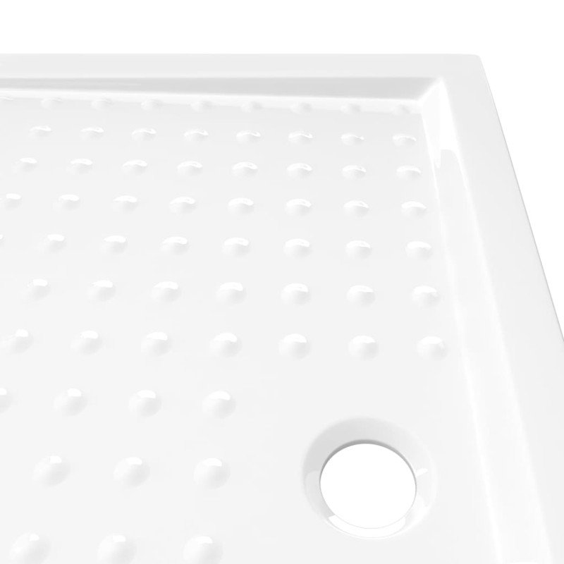 vidaXL Sprchová vanička s protišmykovými výbežkami biela 80x100x4 cm ABS