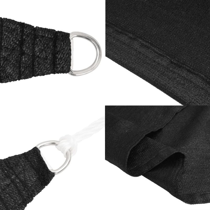 vidaXL Tieniaca plachta 160 g/m² čierna 5x5x5 m HDPE