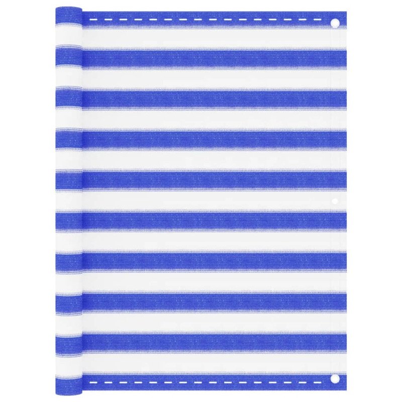 vidaXL Balkónová markíza modrá a biela 120x600 cm HDPE