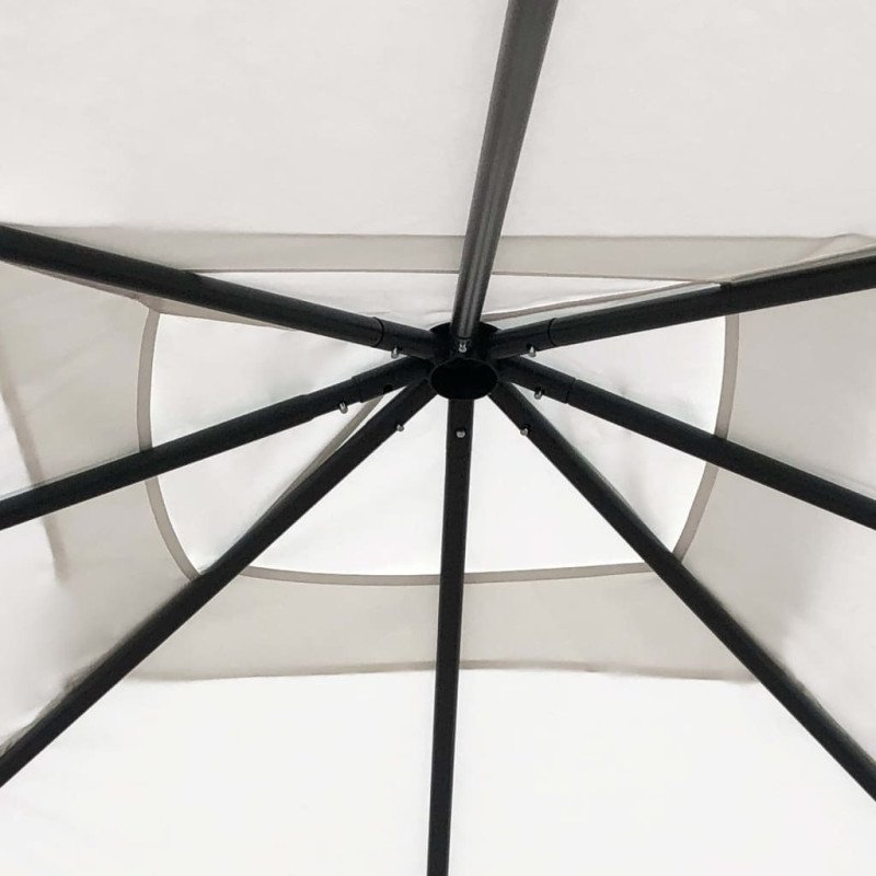 vidaXL Altánok 3x3x2,6 m krémový 160 g/m²