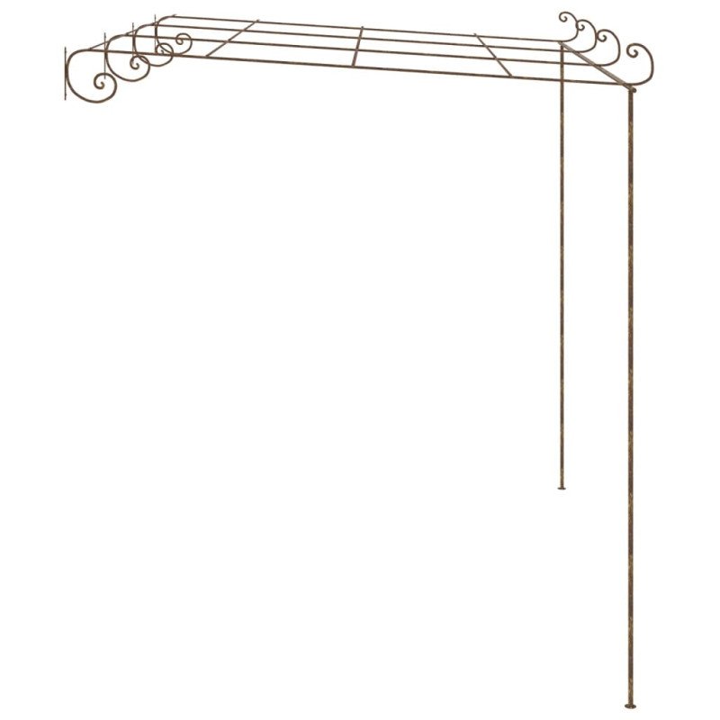 vidaXL Záhradná pergola, starožitná hnedá 4x3x2,5 m, železo