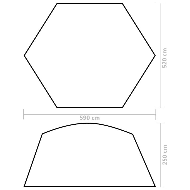 vidaXL Stan na bazén, látka 590x520x250 cm, zelený