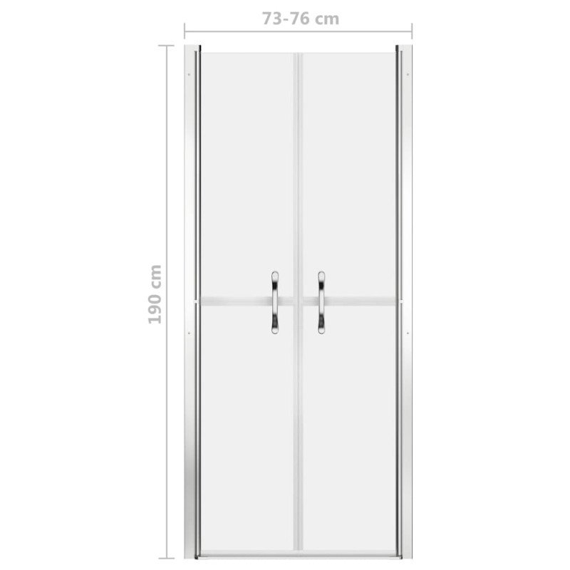 vidaXL Sprchové dvere, matné, ESG 76x190 cm