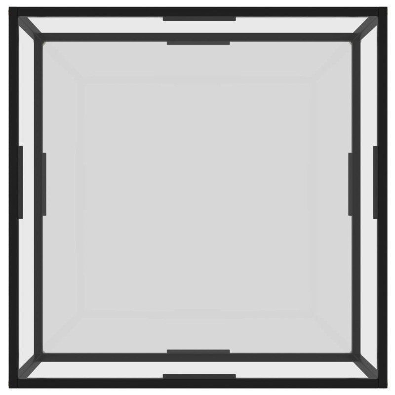 vidaXL Konferenčný stolík, priehľadný 80x80x35 cm, tvrdené sklo