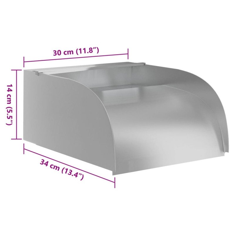 vidaXL Vodopád s LED 30x34x14 cm nehrdzavejúca oceľ 304