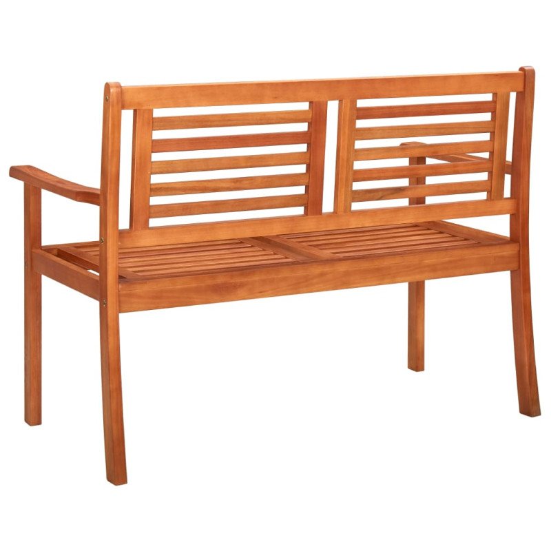 vidaXL 2-miestna záhradná lavica s vankúšom 120 cm eukalyptový masív