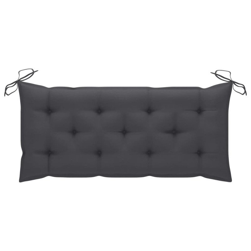 vidaXL 2-miestna záhradná lavica s vankúšom 120 cm eukalyptový masív
