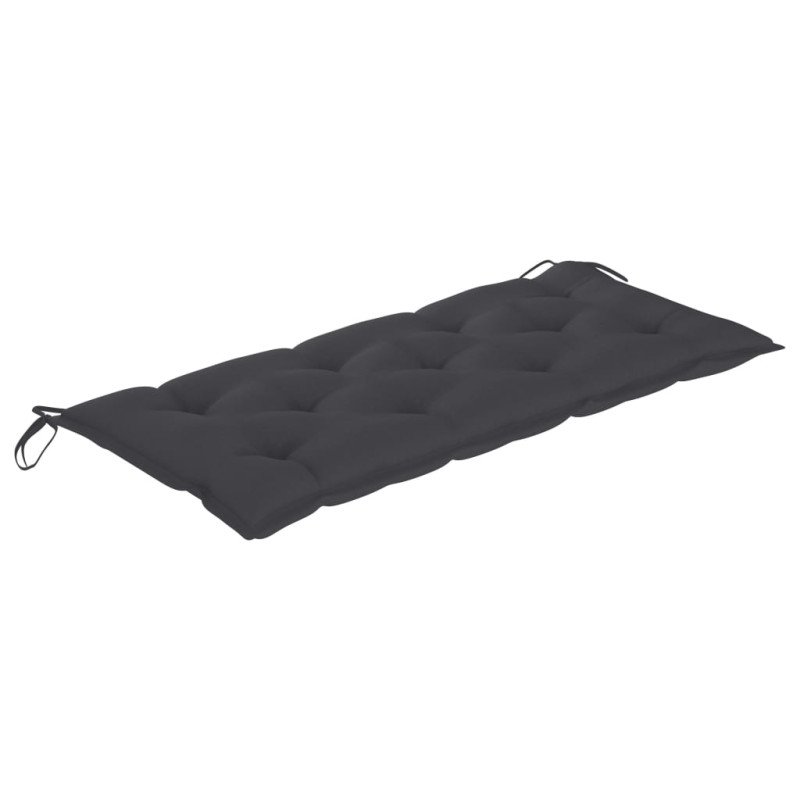 vidaXL 2-miestna záhradná lavica s vankúšom 120 cm eukalyptový masív