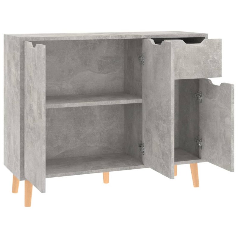vidaXL Komoda, betónovo sivá 90x30x72 cm, kompozitné drevo