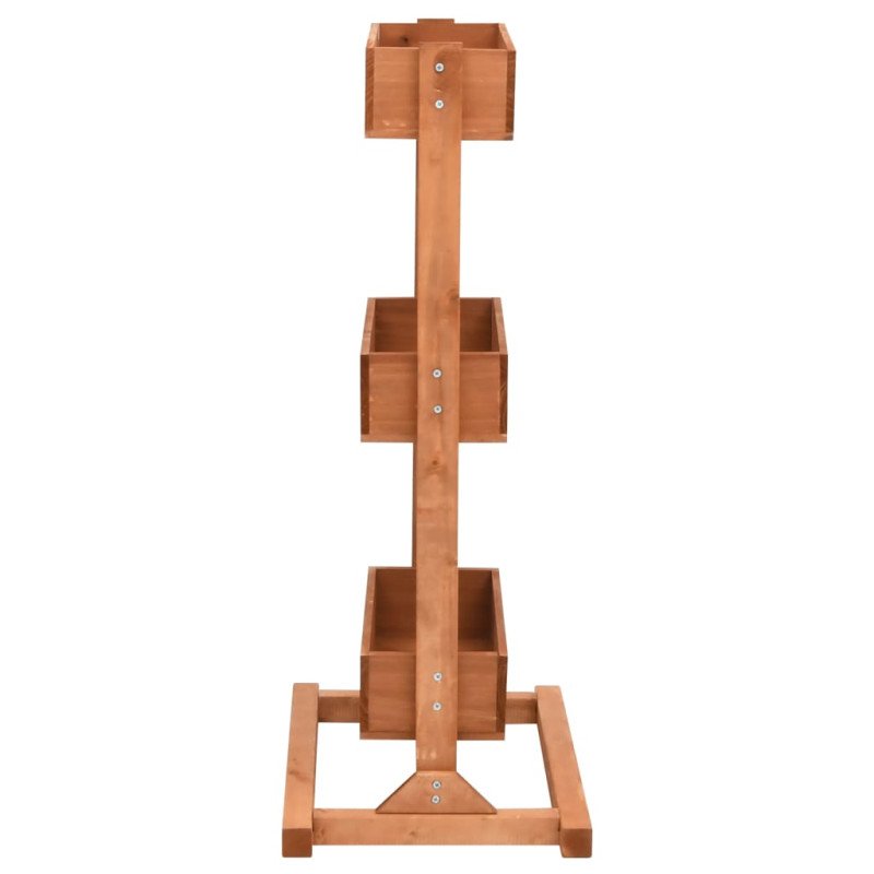 vidaXL Stojan s kvetináčmi 52x30x78 cm jedľový masív