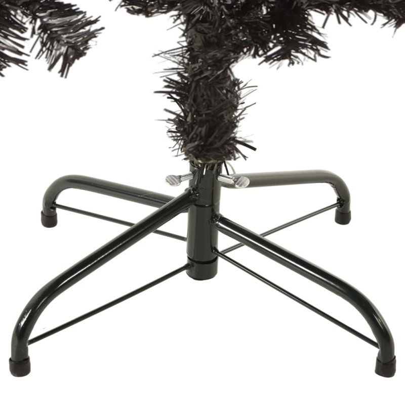 vidaXL Úzky vianočný stromček čierny 120 cm