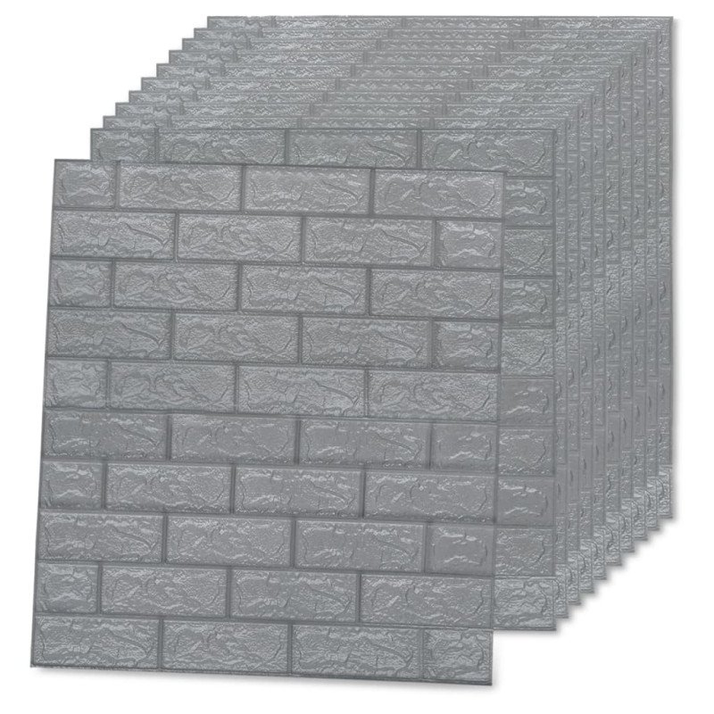 vidaXL 3D tapeta tehly samolepiaca 40 ks antracitová