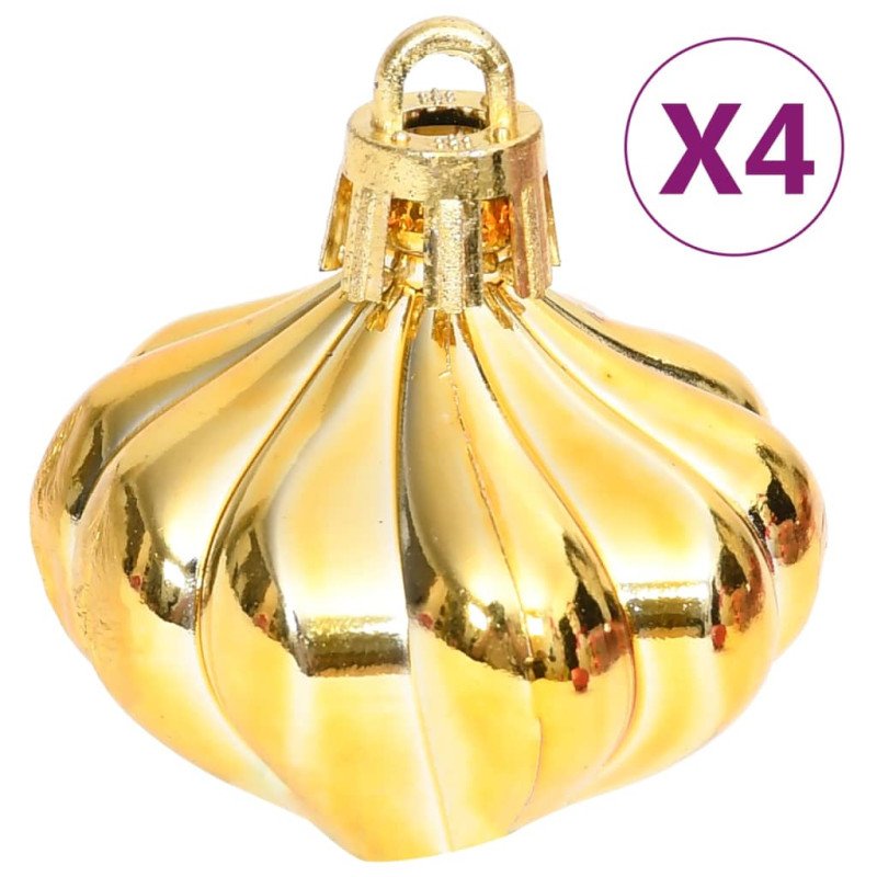 vidaXL 70-dielna sada vianočných ozdôb zlatá/červená
