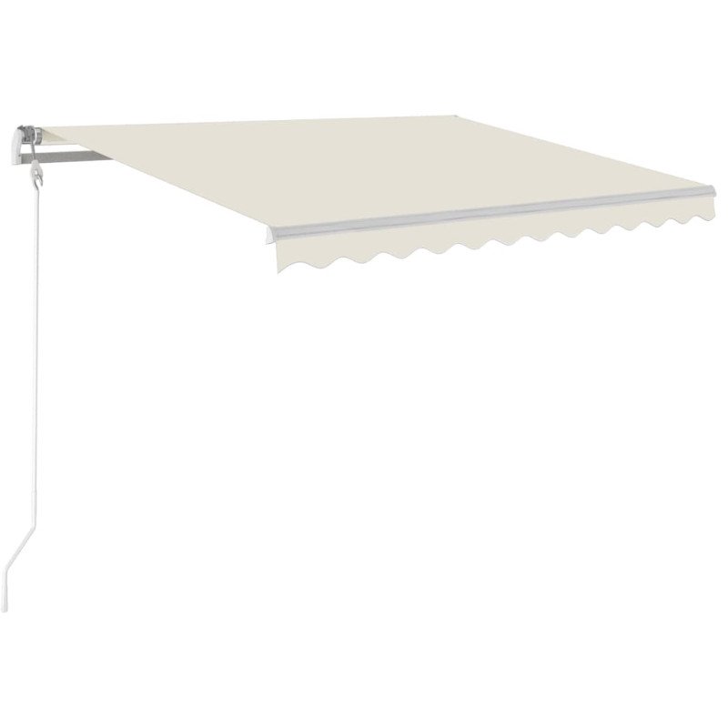 vidaXL Automatická markíza, LED a senzor vetra 350x250 cm, krémová