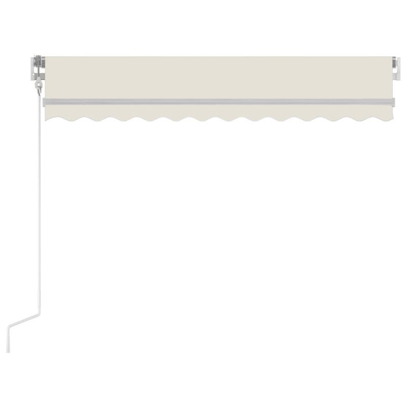 vidaXL Automatická markíza, LED a senzor vetra 350x250 cm, krémová