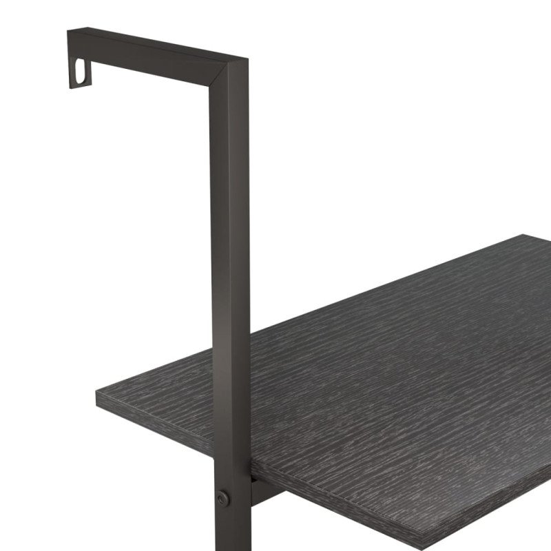 vidaXL Naklonený regál s 5 policami, čierny 64x35x185 cm