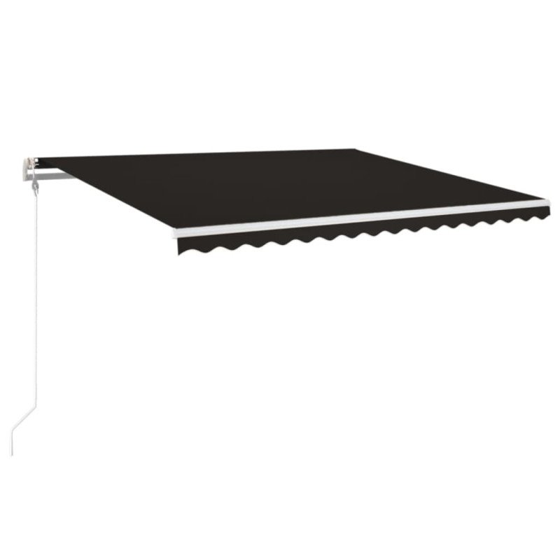 vidaXL Automatická markíza, LED a senzor vetra 450x350 cm, antracitová
