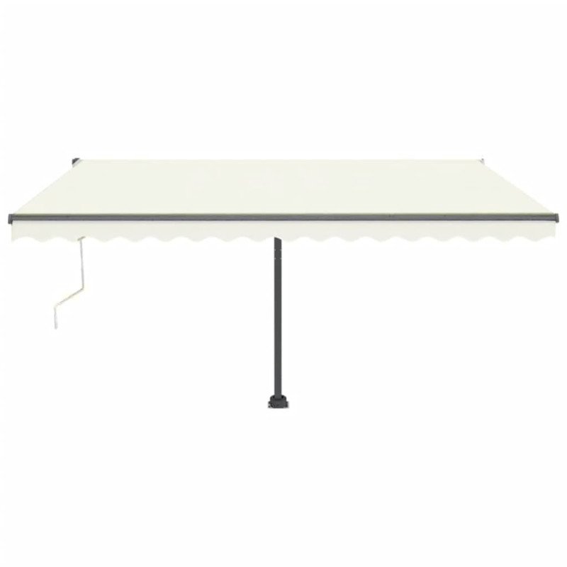 vidaXL Automatická markíza s LED a senzorom vetra 400x300 cm krémová