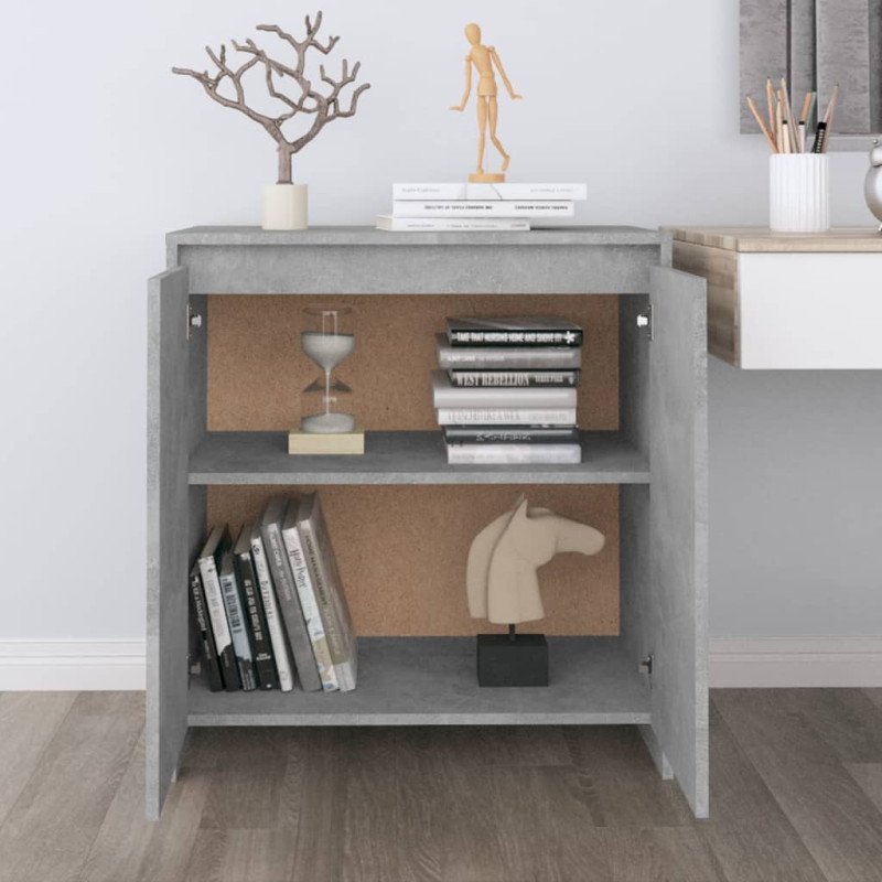 vidaXL Komoda betónovo sivá 70x41x75 cm spracované drevo