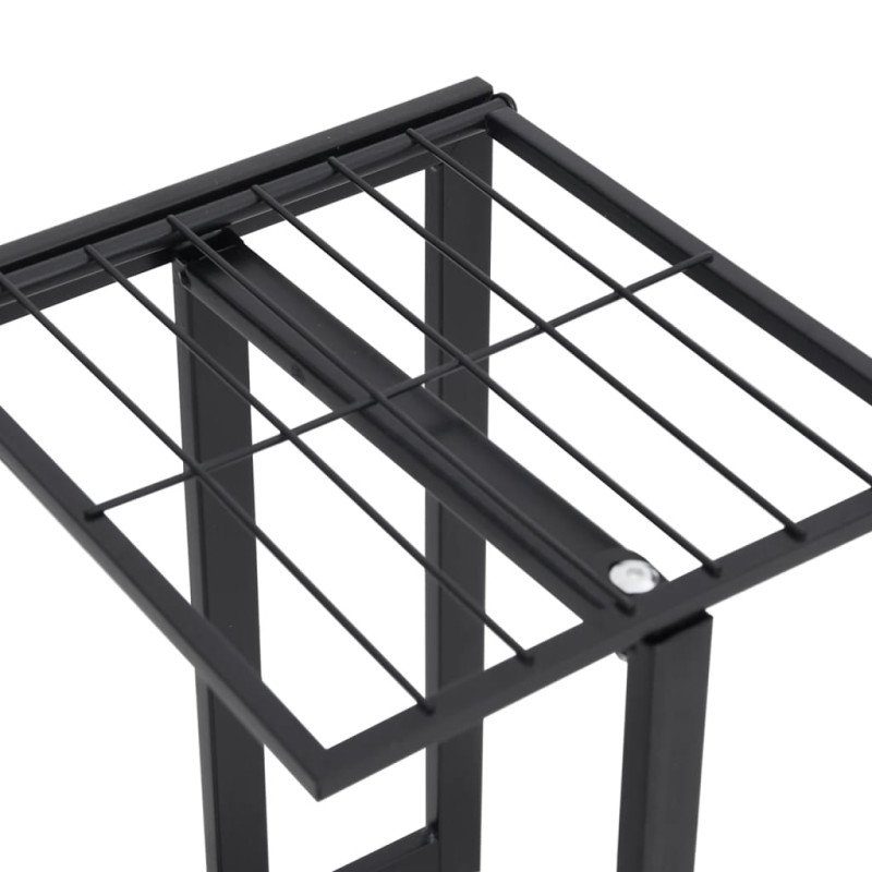 vidaXL 5-poschodový stojan na kvety 43x22x98 cm čierny kovový
