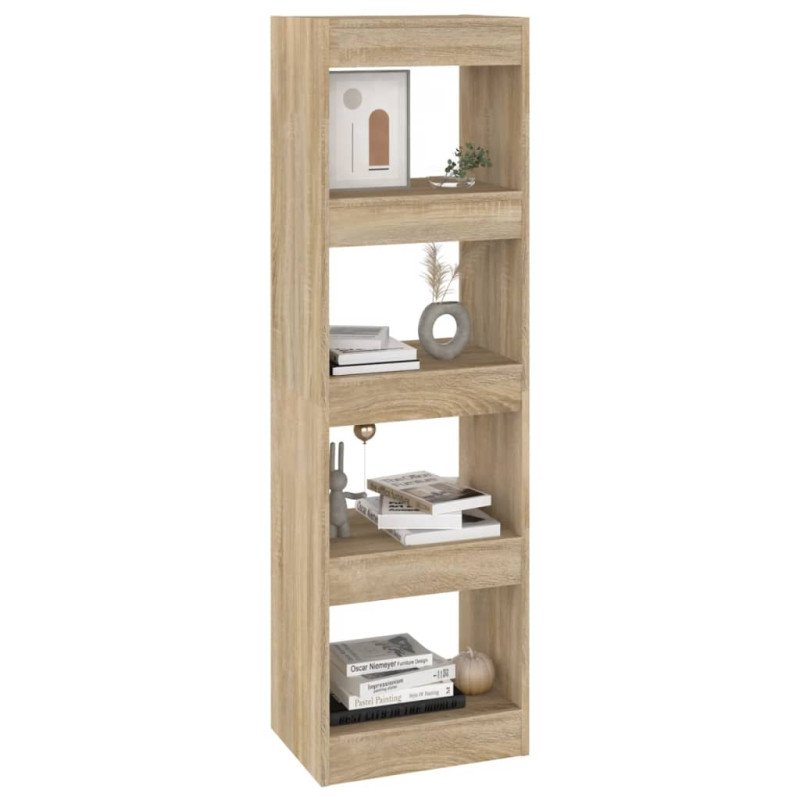 vidaXL Knižnica/deliaca stena dub sonoma 40x30x135 cm