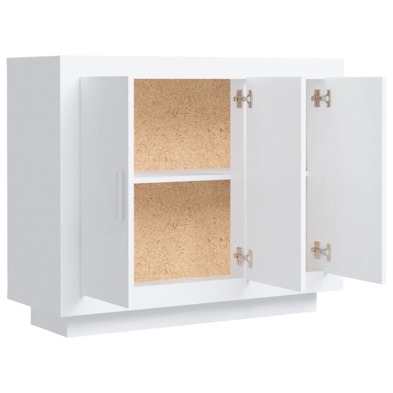 vidaXL Komoda biela 92x35x75 cm spracované drevo
