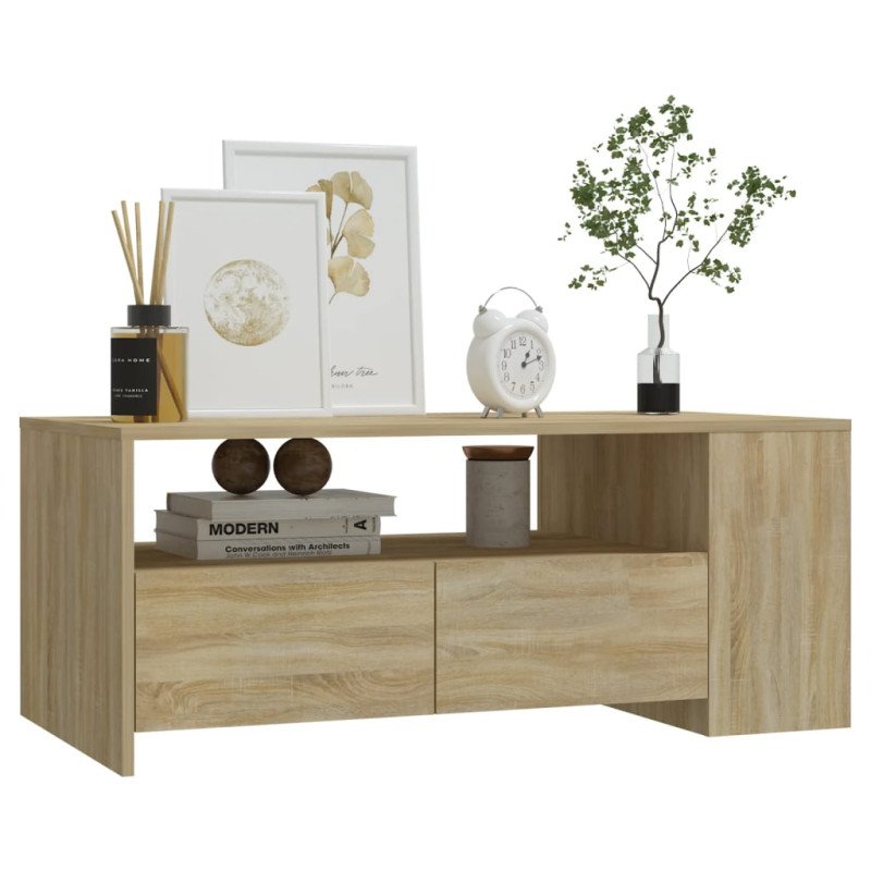 vidaXL Konferenčný stolík dub sonoma 102x55x42 cm spracované drevo