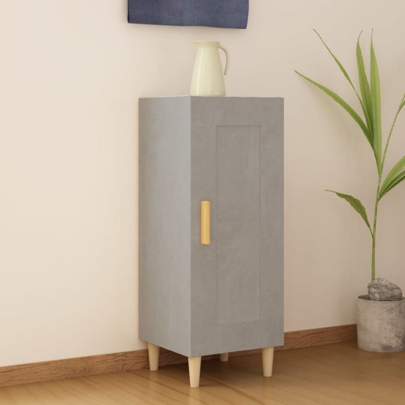 vidaXL Komoda betónovo sivá 34,5x34x90 cm spracované drevo