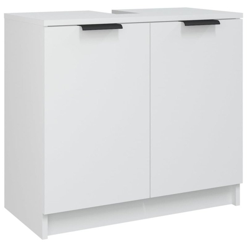 vidaXL Kúpeľňová skrinka biela 64,5x33,5x59 cm spracované drevo