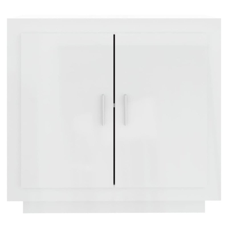 vidaXL Komoda lesklá biela 80x40x75 cm spracované drevo