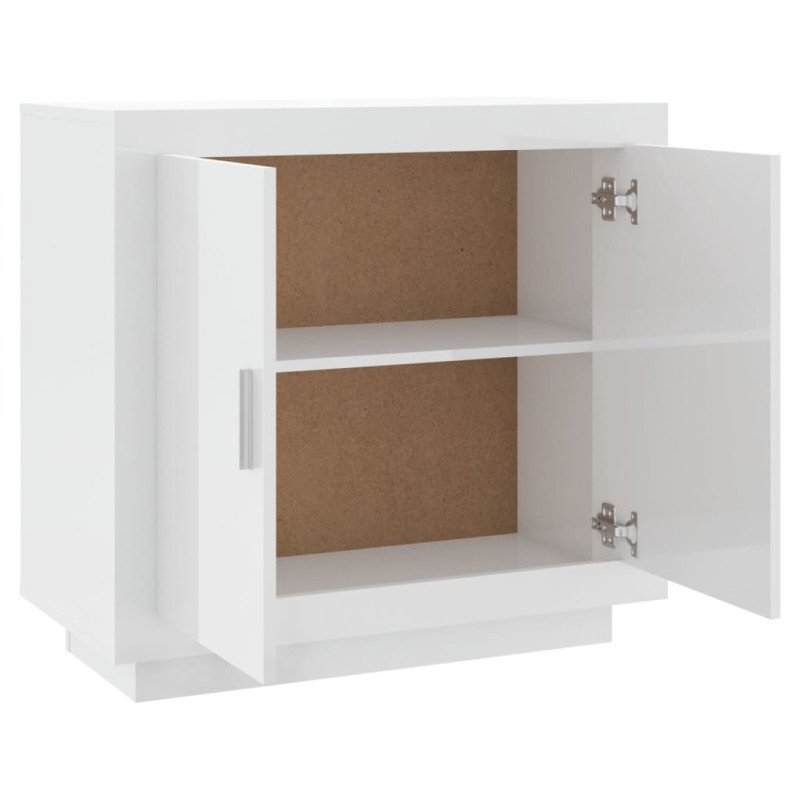 vidaXL Komoda lesklá biela 80x40x75 cm spracované drevo