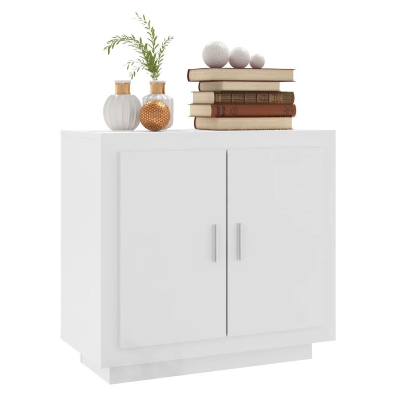 vidaXL Komoda lesklá biela 80x40x75 cm spracované drevo