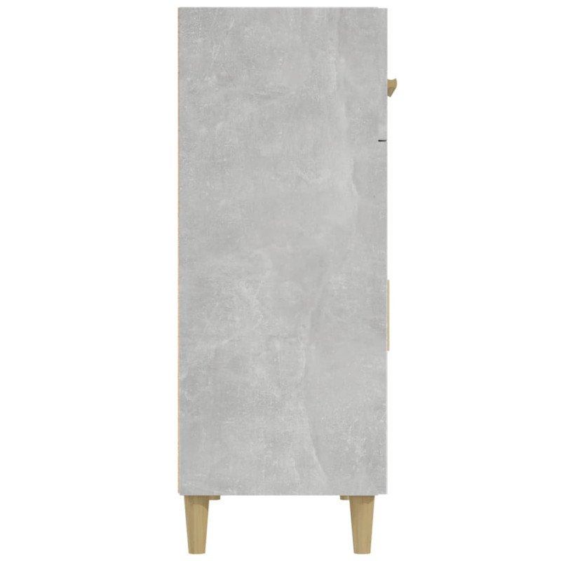 vidaXL Komoda betónovo sivá 69,5x34x89 cm spracované drevo