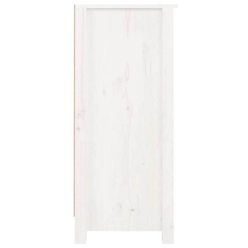 vidaXL Komoda biela 40x35x80 cm borovicový masív