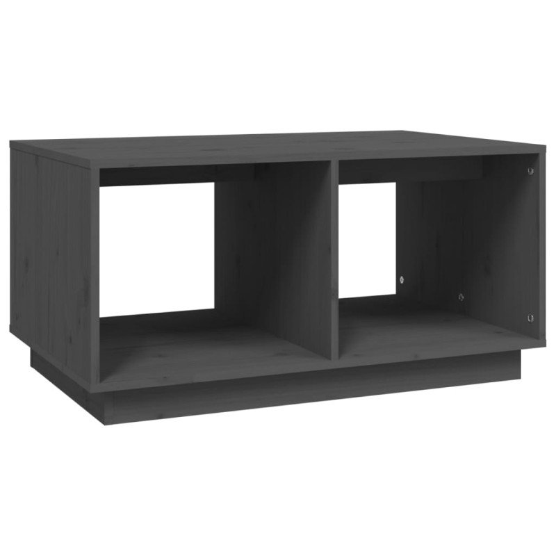 vidaXL Konferenčný stolík sivý 80x50x40 cm borovicový masív