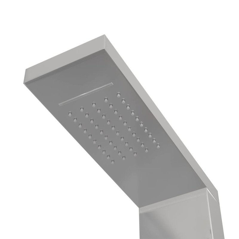 vidaXL Štvorcový sprchový panel z nerezovej ocele
