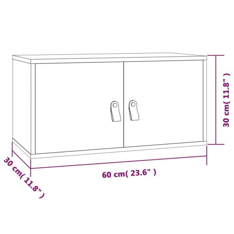 vidaXL Nástenné skrinky 2 ks 60x30x30 cm masívna borovica