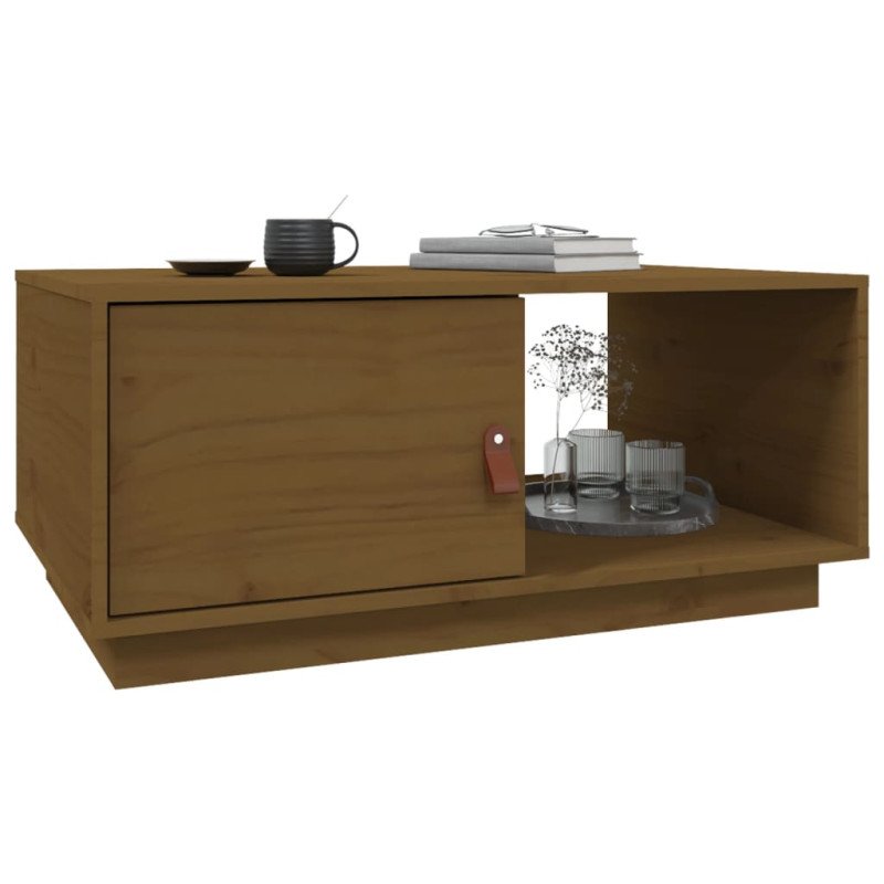 vidaXL Konferenčný stolík medovo-hnedý 80x50x35,5 cm borovicový masív