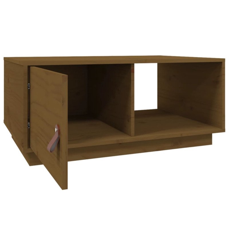 vidaXL Konferenčný stolík medovo-hnedý 80x50x35,5 cm borovicový masív