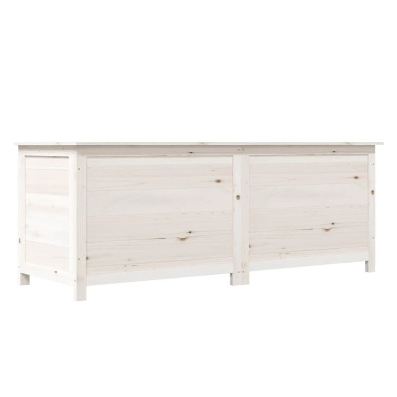 vidaXL Vonkajší box na vankúše biely 150x50x56 cm jedľový masív