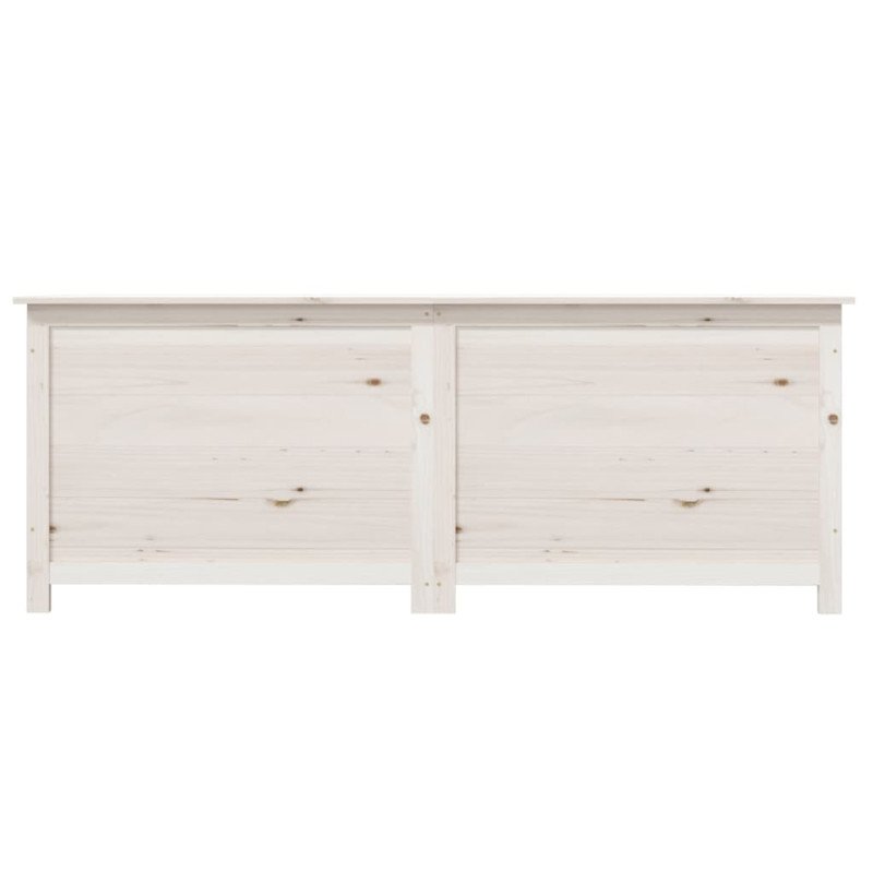 vidaXL Vonkajší box na vankúše biely 150x50x56 cm jedľový masív