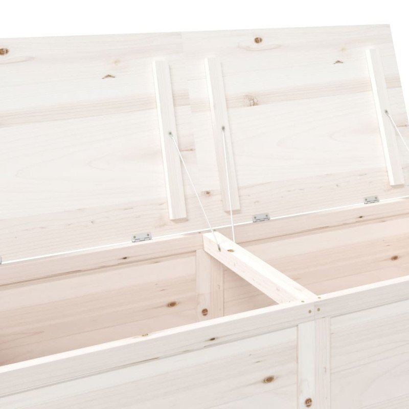 vidaXL Vonkajší box na vankúše biely 150x50x56 cm jedľový masív
