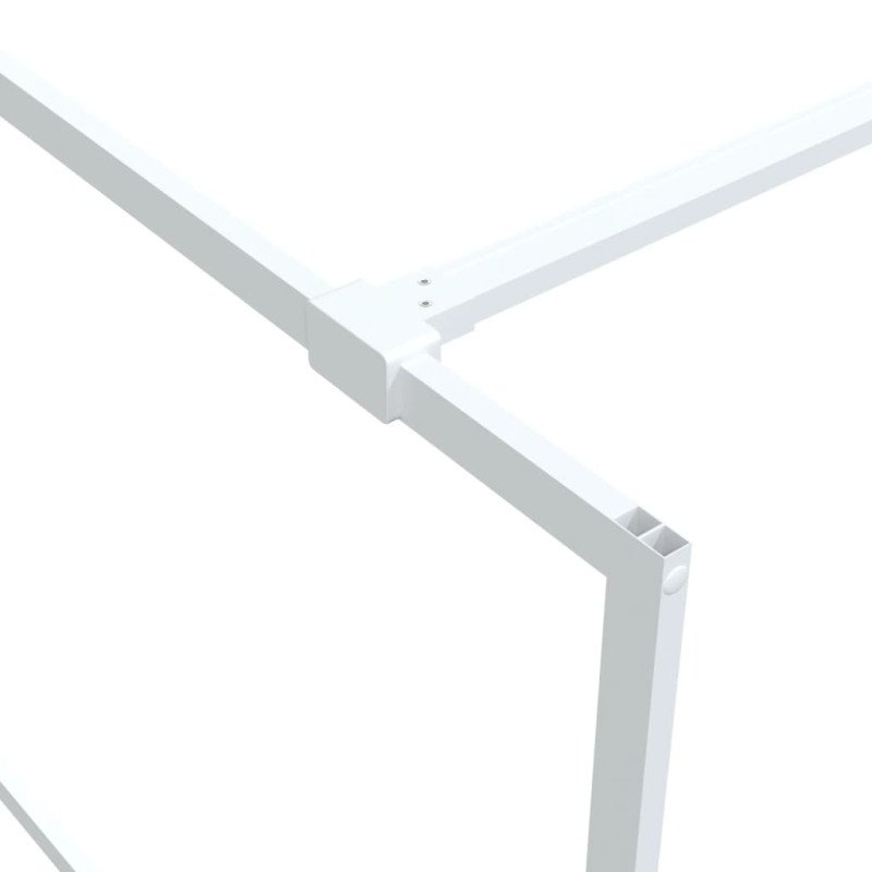 vidaXL Sprchová zástena biela 140x195 cm priehľadné ESG sklo