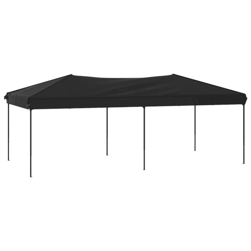 vidaXL Skladací párty stan čierny 3x6 m